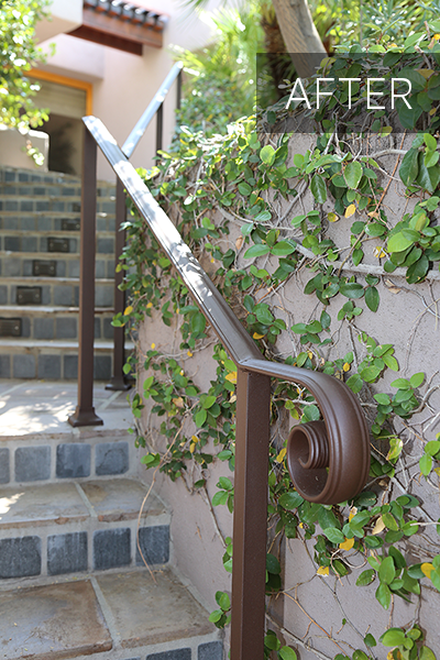 Custom metal handrail